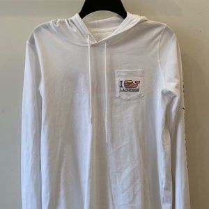 🥍💕Vineyard Vines Lacrosse Hooded Long Sleeve Tee